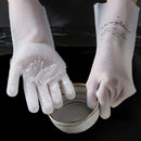 Silicone Dishwashing Gloves Waterproof and Anti-scald Clean and Durable Gloves, Size:One Size(White)