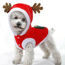 Christmas Dog Clothes for Small Dogs Santa Dog Costume Winter Pet Coats, Color:Red(XL)