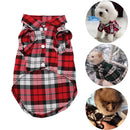 Summer Pet Dog Clothes for Small Dogs Fashion Cotton Cat Dog Plaid Shirt, Size:S(Red)