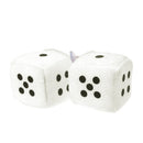 12PCS Fuzzy Doll Sucker Pendant Creative Sponge Dice Rear View Mirror Hanger Car Decoration Styling Accessories White, Size:10cmx10cmx10cm