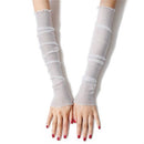 Ice-feel Purl Lace Thin Gloves Foot Sleeves Dual-use Sleeves, Size:One Size(White)