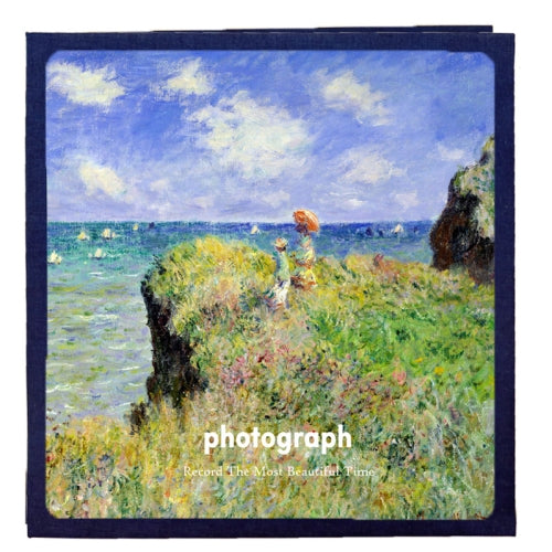 Art Retro DIY Pasted Film Photo Album Family Couple Commemorative Large-Capacity Album, Colour:16 inch Walking(60 White Card Inner Pages)