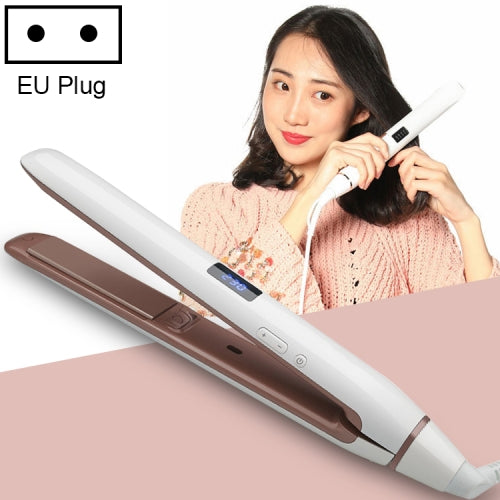 Hair Straightener Iron LED Display Ceramic Coating Plate Ionic Curling Iron, Plug Standard:EU