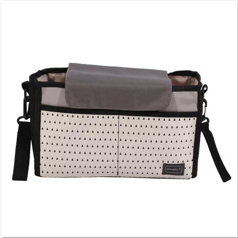 Diaper Bag Baby Milk Bottle Insulation Bags Mummy Storage Bag Trolley Bag(Black)