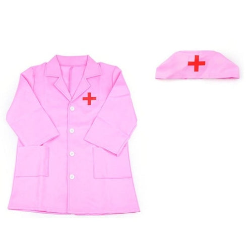 Small Nurses Serve Doctors Cosplay Experience Clothing with Children Toys and Gifts(Pink)