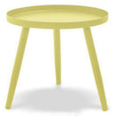 Nordic Round Small Coffee Table Office Display Simple Modern Living Room Sofa Balcony Creative Side Table(Yellow)