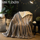 Winter Sofa Blanket Double Thick Cashmere Coral Fleece Ofice Nap Blanket, Size:1.2x2m(Silver Grey)
