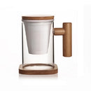 High Borosilicate Glass Sheep Fat Jade Porcelain Tea Leak Bubble Tea Cup, Capacity: 300ML, Style:Yisheng Cup 2B