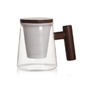 High Borosilicate Glass Sheep Fat Jade Porcelain Tea Leak Bubble Tea Cup, Capacity: 300ML, Style:Three Sheng Cup 7A