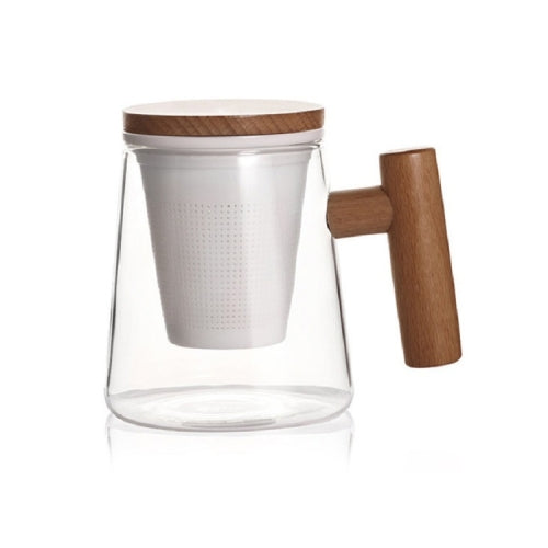 High Borosilicate Glass Sheep Fat Jade Porcelain Tea Leak Bubble Tea Cup, Capacity: 300ML, Style:Three Sheng Cup 7B