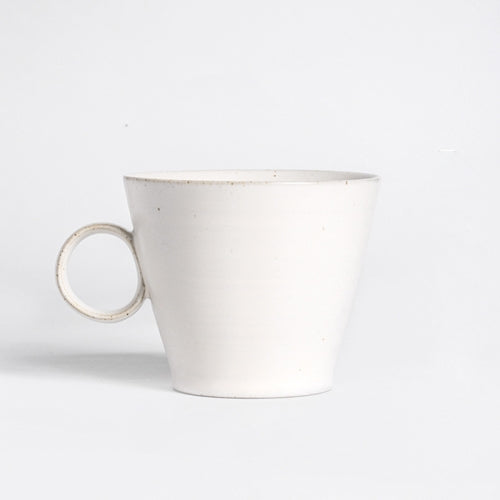 Ceramic Mug White Glazed Milk Coffee Cup Water Cup, Style:003