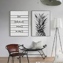 Modern Minimalist Pineapple Letter Frameless Decorative Painting Living Room Core, Size:21x30cm(Pineapple + English Letter)