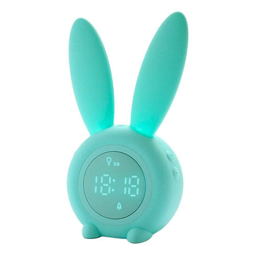 Cute Rabbit Silicone Induction Small Alarm Clock(Green)