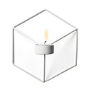 2 PCS Geometric Candlestick Metal 3D Modern Style Wall Candle Holder(White)