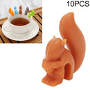 10 PCS Silicone Squirrel Tea Bag Multi-function Wine Glass Cup Recognizer(Coffee)