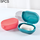 5 PCS Travel Portable Drain Soap Box Bathroom Soap Rack, Random Color Delivery