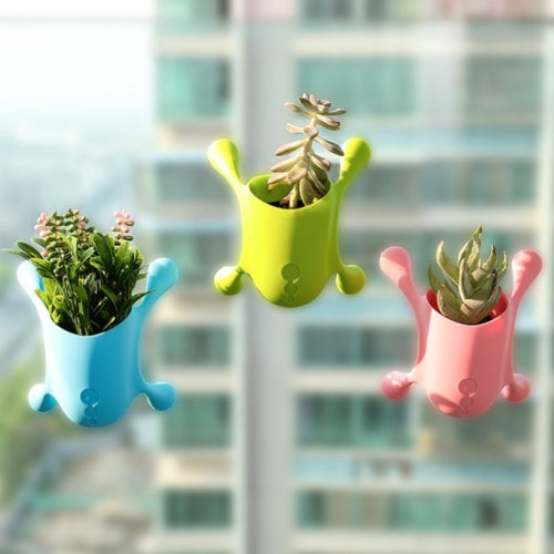 3 PCS Wall-mounted Plant Growing Vase Home Office Storage Box Random Color Delivery