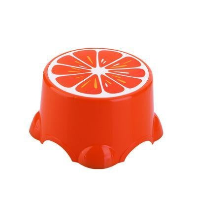 Lovely Stools Fruit Pattern Living Room Non-slip Bath Bench Child Shoes Stool, Size:31.7x24x21cm(Orange)