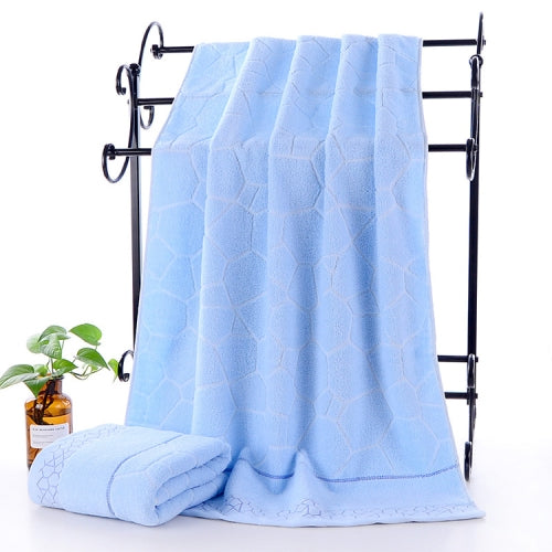 Adult Thick Jacquard Bath Towel, Size: 70 x 140cm(Light Blue)