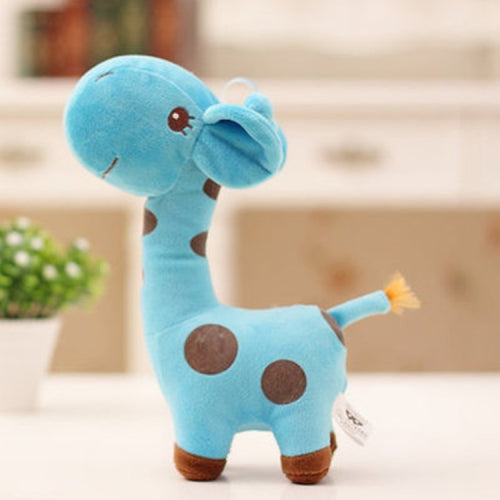 Kawaii Plush Children Giraffe Kids Sofa Children Baby Girls Boys Plush Giraffe Toys, Color:Blue, Size:Height35cm