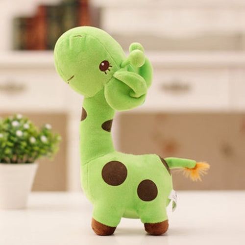 Kawaii Plush Children Giraffe Kids Sofa Children Baby Girls Boys Plush Giraffe Toys, Color:Green, Size:Height45cm