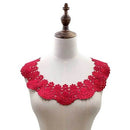 Red Wine Milk Silk Lace Embroidered Collar Hollow Fake Collar DIY Clothing Accessories, Size: about 32 x 26cm