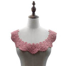 Purple Pink Milk Silk Lace Embroidered Collar Hollow Fake Collar DIY Clothing Accessories, Size: about 32 x 26cm