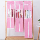 60x120cm Three-dimensional Waterproof Dustproof Clothes Cover Suit Dress Coat Garment Case Bag(Pink)