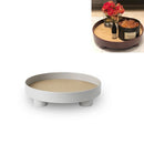 Multifunctional Storage Fruit Tray Cup Perfume Debris Desktop Decoration Plate Tray(Gray)