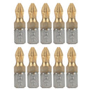 3 Sets 10 In 1 PH2 Anti-slip Titanium Screwdriver Bit Set