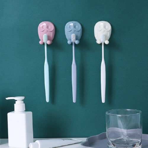 10 PCS Owl Hook Cartoon Socket Plug Storage Sticky Hook Rack(Random Color Delivery)