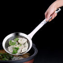 SSGP Stainless Steel Sanding Colander Household Hot Pot Fried Noodle Spoon, Specification:Large