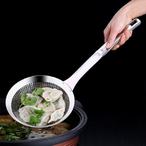 SSGP Stainless Steel Sanding Colander Household Hot Pot Fried Noodle Spoon, Specification:Extra Large
