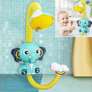 Baby Shower Electric Shower Bathroom Cartoon Baby Elephant Playing Toy(Blue)