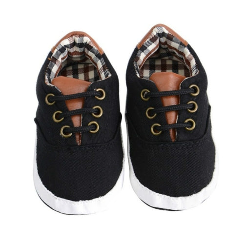 Baby Shoes Toddler Infants Shoes Canvas Sneaker, Shoe Size:12cm(Black)