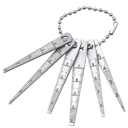 6 PCS / Set Stainless Steel Weld Inspection Ruler Tapered Gap Ruler Laser Scale Aperture Gauge Feeler Ruler