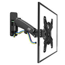 NB F350 Aluminum Gas Spring Wall Mount Full Motion Monitor Holder Arm for 40-50 inch LCD LED TV, Loading 17.6-35lbs (8-16kgs)(Black)