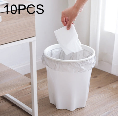 10 PCS Multi-purpose Uncover Plastic Trash Can for Kitchen in Home Living Room with Press-Ring, Size:S 11.5x15x16.5cm