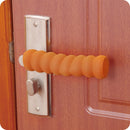 10 PCS Baby Child Safety Doorknob Pad Cases Spiral Anti-collision Security Door Handle Protective Sleeve(Coffee)