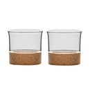 High Borosilicate Glass Cork Lid Teapot Juice Cold Kettle, Style:Two Small Sheng Cups