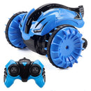 2.4G Amphibious Rotary Rolling Remote Control Car(Blue)