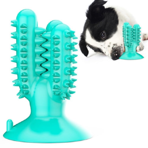 Dog Molar Teeth Cleaning Rod Pet Food Leaker Nibble Toy(Lake Blue)