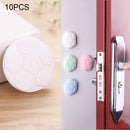 10 PCS Football-type Door Rear Wall Crash Pad Door Handle Mute Thickened Bumper Pad(White)