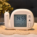 Creative Small Snail Multifunctional Smart Digital Alarm Clock(White)