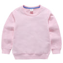 Autumn Solid Color Bottoming Children's Sweatshirt Pullover, Height:130cm(Pink)