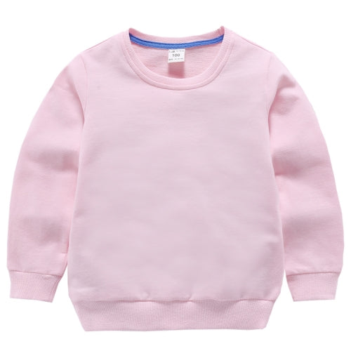 Autumn Solid Color Bottoming Children's Sweatshirt Pullover, Height:130cm(Pink)