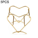 5 PCS Beauty Egg Shelf Storage Box Rack Puff Makeup Sponge Egg Dustproof Bracket, Model:Love(Gold)