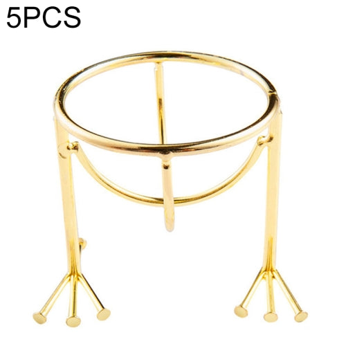 5 PCS Beauty Egg Shelf Storage Box Rack Puff Makeup Sponge Egg Dustproof Bracket, Model:Claw(Gold)