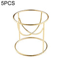 5 PCS Beauty Egg Shelf Storage Box Rack Puff Makeup Sponge Egg Dustproof Bracket, Model:Double Dome(Gold)