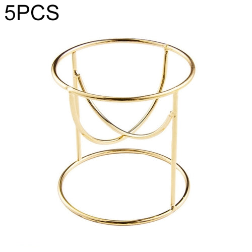 5 PCS Beauty Egg Shelf Storage Box Rack Puff Makeup Sponge Egg Dustproof Bracket, Model:Double Dome(Gold)
